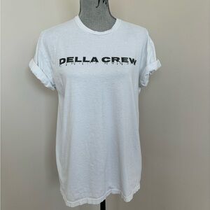 L Della Crew white T-shirt